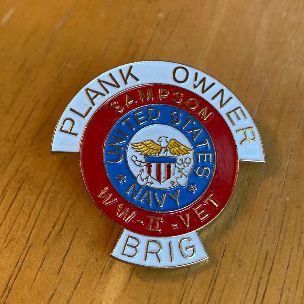 Plank Owner Brig pin in good condition